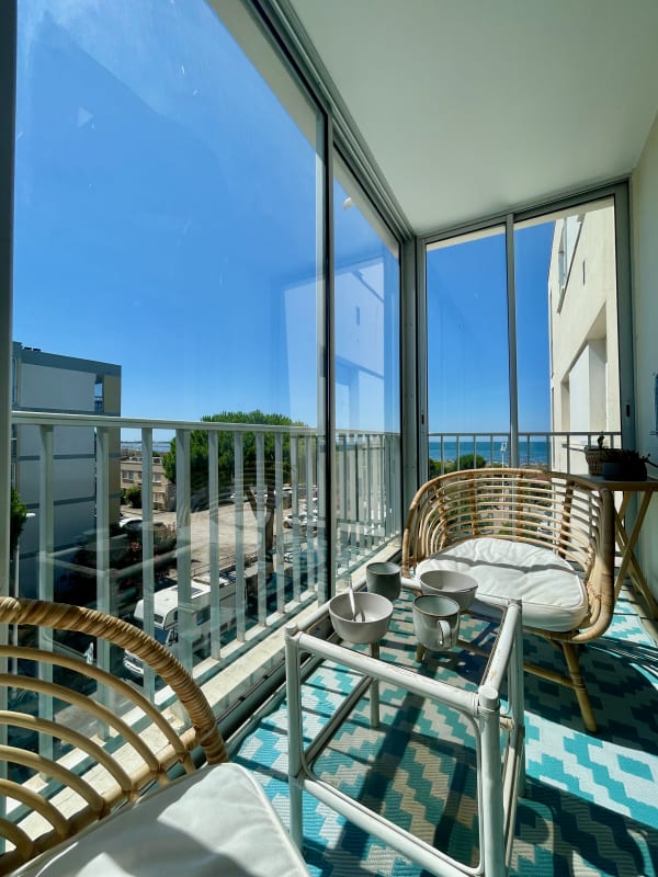  Appartement Le Neptune : T2 terrasse vue mer, plage à pied, parking