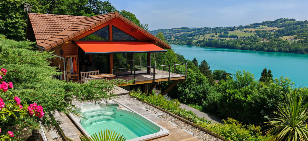 SEEBLICK chalet romantique spa / vue lac