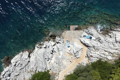 accès privé à la mer avec paddles à diposition