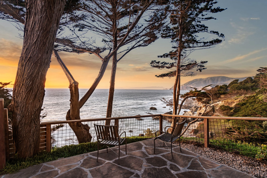 Private backyard ocean view