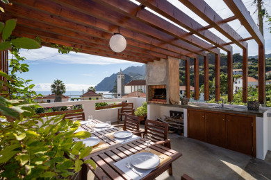 dining area and barbeccue