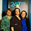 Actor and director Noreen Kershaw, 24:7 Theatre Festival director Kathryn Worthington and actor and 24:7 trustee Vicky Binns