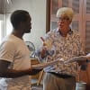Ansu Kabia and Matthew Kelly in rehearsals for To Sir, With Love