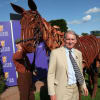 Joey stops to meet the Chairman of Chester Racecourse Martin Beaumont