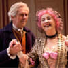 Nick Le Prevost as Sir Anthony Absolute and Gemma Jomes as Mrs Malaprop