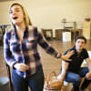 Charlotte Wakefield and Ashley Day in rehearsals for the National tour of Oklahoma!