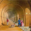 The Brunels' Tunnel in use as a pedestrian passageway