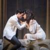 Richard Madden (Romeo) and Lily James (Juliet)