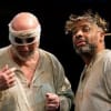Philip Whitchurch (Earl of Gloucester) and Don Warrington (King Lear) in the Talawa Theatre Company and Royal Exchange Theatre in association with Birmingham REP production of King Lear