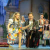 Cinderella (Cara Dudgeon), Dandini (Lloyd Warbey) and Prince Charming (Aston Dobson)