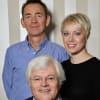 Tom Kelly (front) with Jonathan and Helen Cash