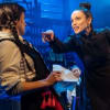 Danielle Bird (Mildred) and Rachel Heaton as Miss Hardbroom in The Worst Witch