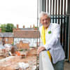Ian McKellen viewing the development of the costume workshop