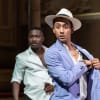 Jude Owusu as Tom Quarlous and Zach Wyatt as Bartholomew Cokes in Bartholomew Fair