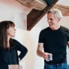 Rosie Wyatt (Kyra) and Louis Dempsey (Tom) in rehearsal for Skylight