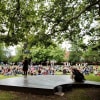 Encompass Theatre Collective performing Twelfth Night in the Dell Gardens in 2019