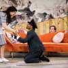 Ellie Nunn as Lady Sylvia, David Acton as Lord Orgon, Ammar Duffus as Dorante and George Kemp as Marius