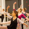 An advanced level ballet class in English National Ballet’s studios at the Mulryan Centre for Dance in East London