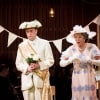 Alexander Sprague as Albert Herring and Dame Josephine Barstow as Lady Billows in Opera North's 2013 production of Albert Herring