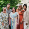 Debra Baker, Samuel Armfield, playwright Kelly Jones, director Charlotte Bennett and Nicole Sawyerr