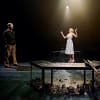 Shaun Evans as Gadg (Elia Kazan), Jasmine Blackborow as Miss Bauer (Marilyn Monroe) and Michael Aloni as Art (Arthur Miller)
