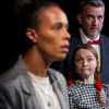 Yemisi Oyinloye as Polly, Vicky Binns as Sunny and Daniel Brennan as Jack in Who's the Dummy