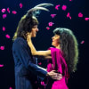 Mathew Baynton (Bottom) and Sirine Saba (Titania) in A Midsummer Night’s Dream