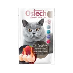 Ostech Ultra อาหารเปียก สำหรับแมว รสปลาทูน่าหน้ากุ้งในเยลลี่ 70 g