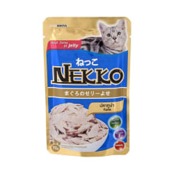 Nekko เน็กโกะ อาหารเปียก สำหรับแมว รสปลาทูน่าในเจลลี่ 70 g