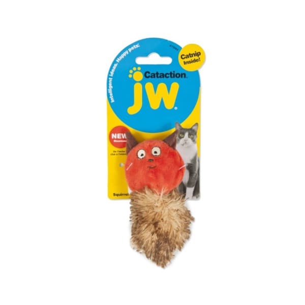Jw Pet เจดับบลิวเพ็ท ตุ๊กตากระรอกสอดไส้แคทนิป หางเป็นพวงขนฟู สำหรับแมว