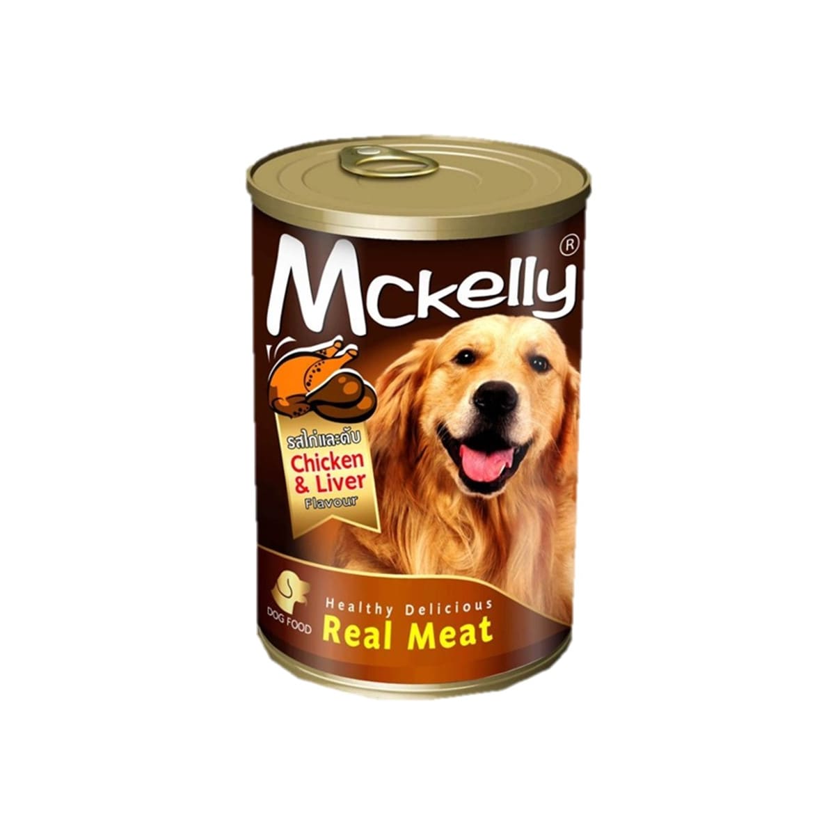 Mckelly แมคเคลลี่ อาหารเปียก แบบกระป๋อง สำหรับสุนัข สูตรไก่และตับ 400 g_1