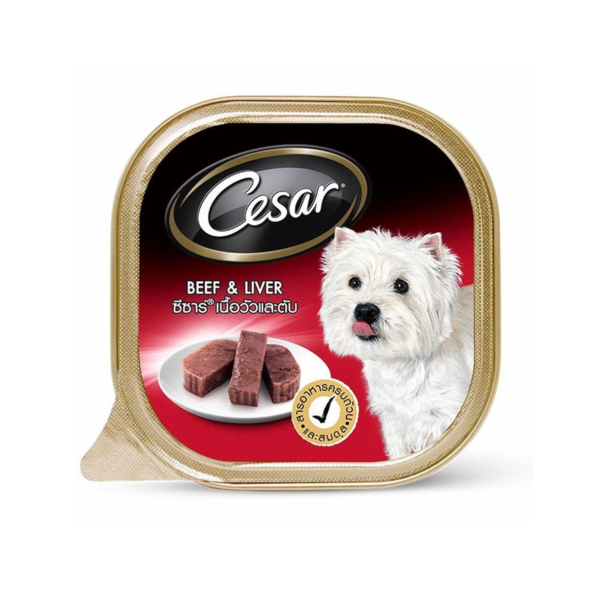 Cesar ซีซาร์สุนัขโต รสเนื้อและตับหมู_1