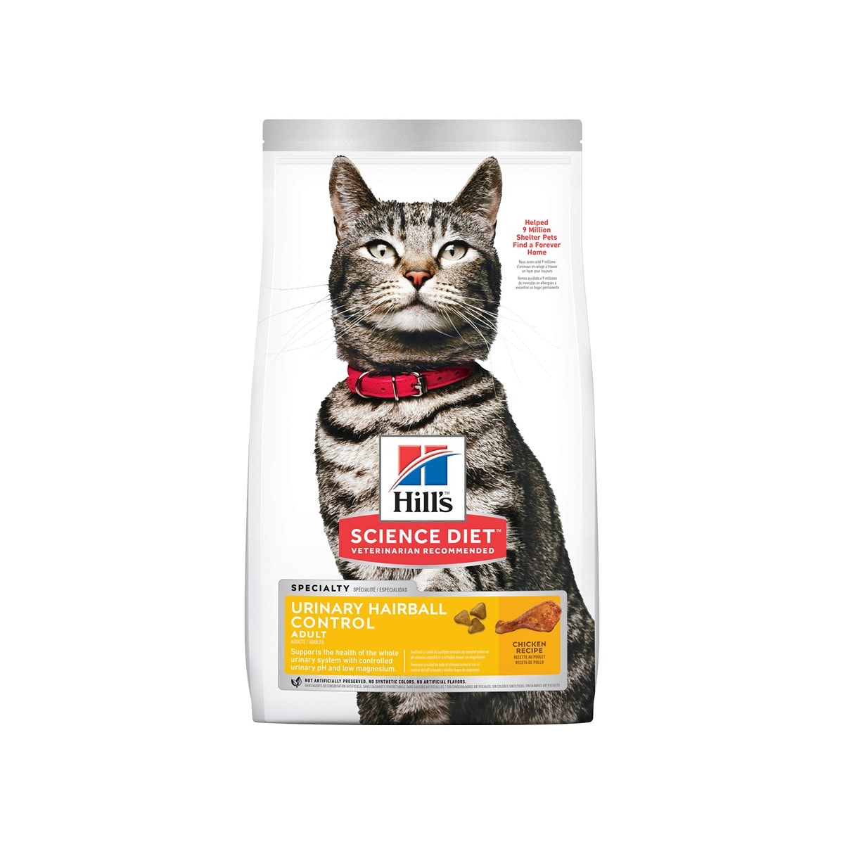 Hill's ฮิลส์ อาหารเม็ด สำหรับแมวโต สูตรดูแลระบบปัสสาวะและกำจัดก้อนขน 1.58 kg_1