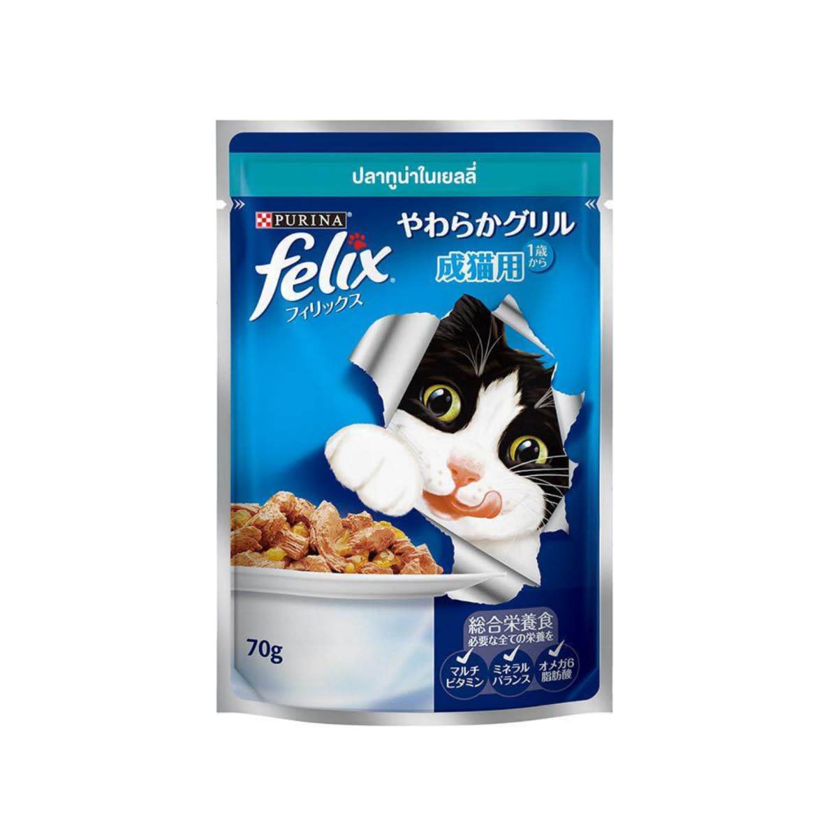 Felix เฟลิกซ์ อาหารเปียก สำหรับแมวโต รสปลาทูน่าในเยลลี่ 70 g_2
