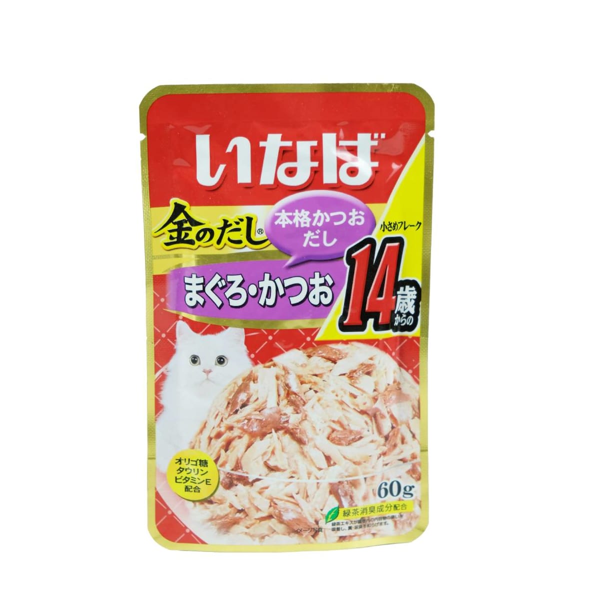 Inaba อาหารเปียก แบบเพ้าซ์ แมวโต ทูน่าสไลด์ในเยลลี่ 60g PET 'N ME