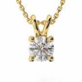 0.05 ct. t.w. M-I1 Round Cut Diamond Solitaire Pendant and Necklace