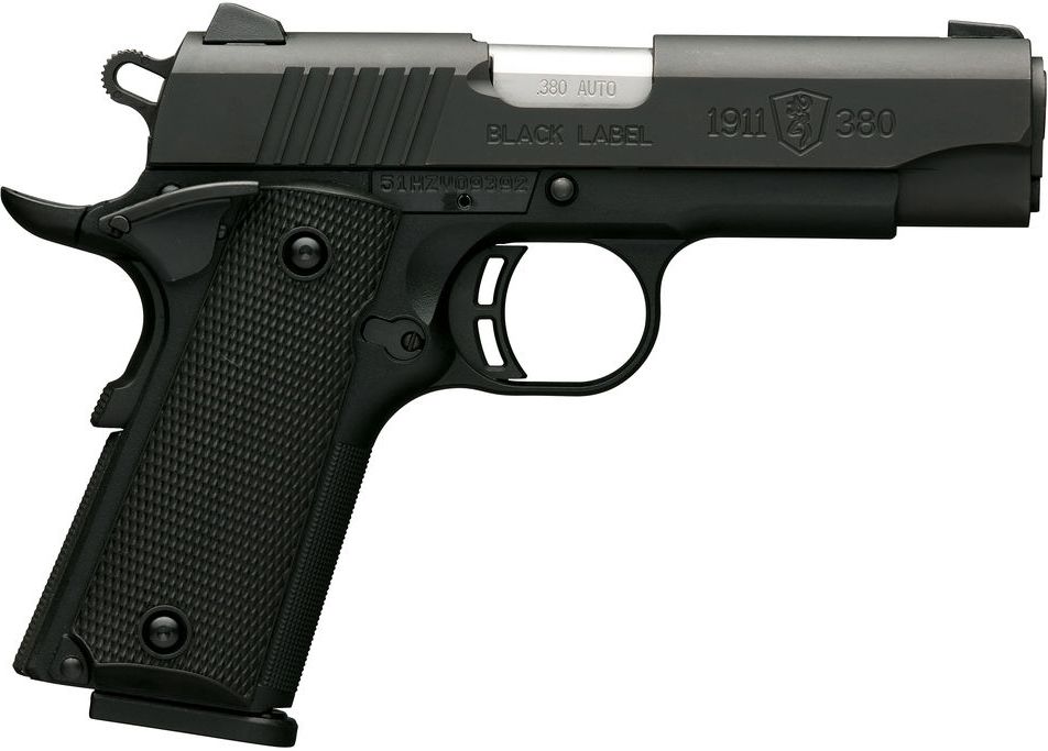 Browning 1911-380 Black Label Compact 380 ACP 3.625 in Barrel 8 Rounds
