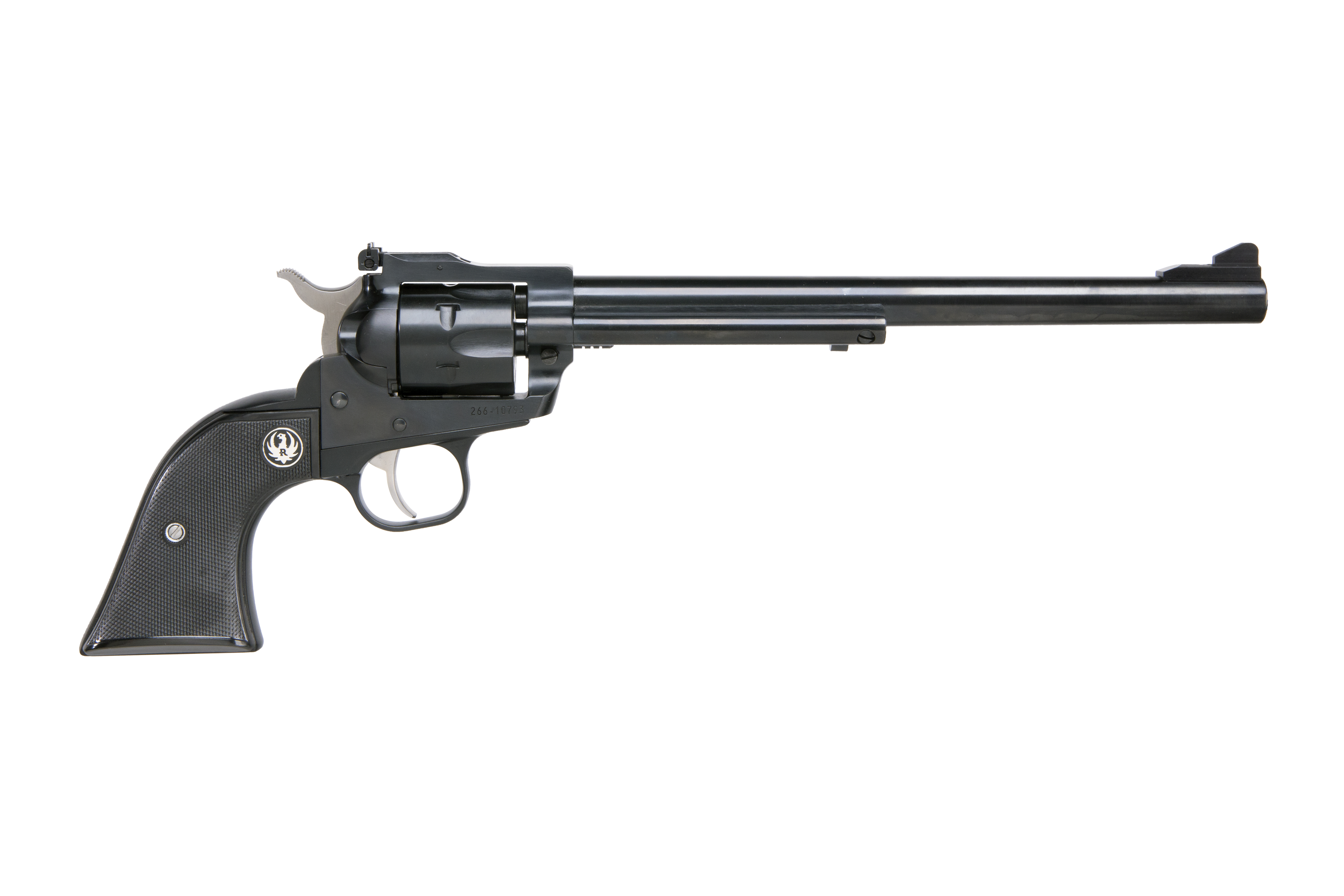 Ruger 0624 Single-Six Convertible Revolver, 22 LR/22 WMR, 9.50" Barrel, 6-Round, Blued Alloy Steel, Black Checkered Rubber Grip, Adjustable Sight - Ruger - 22 LR | 22 Magnum