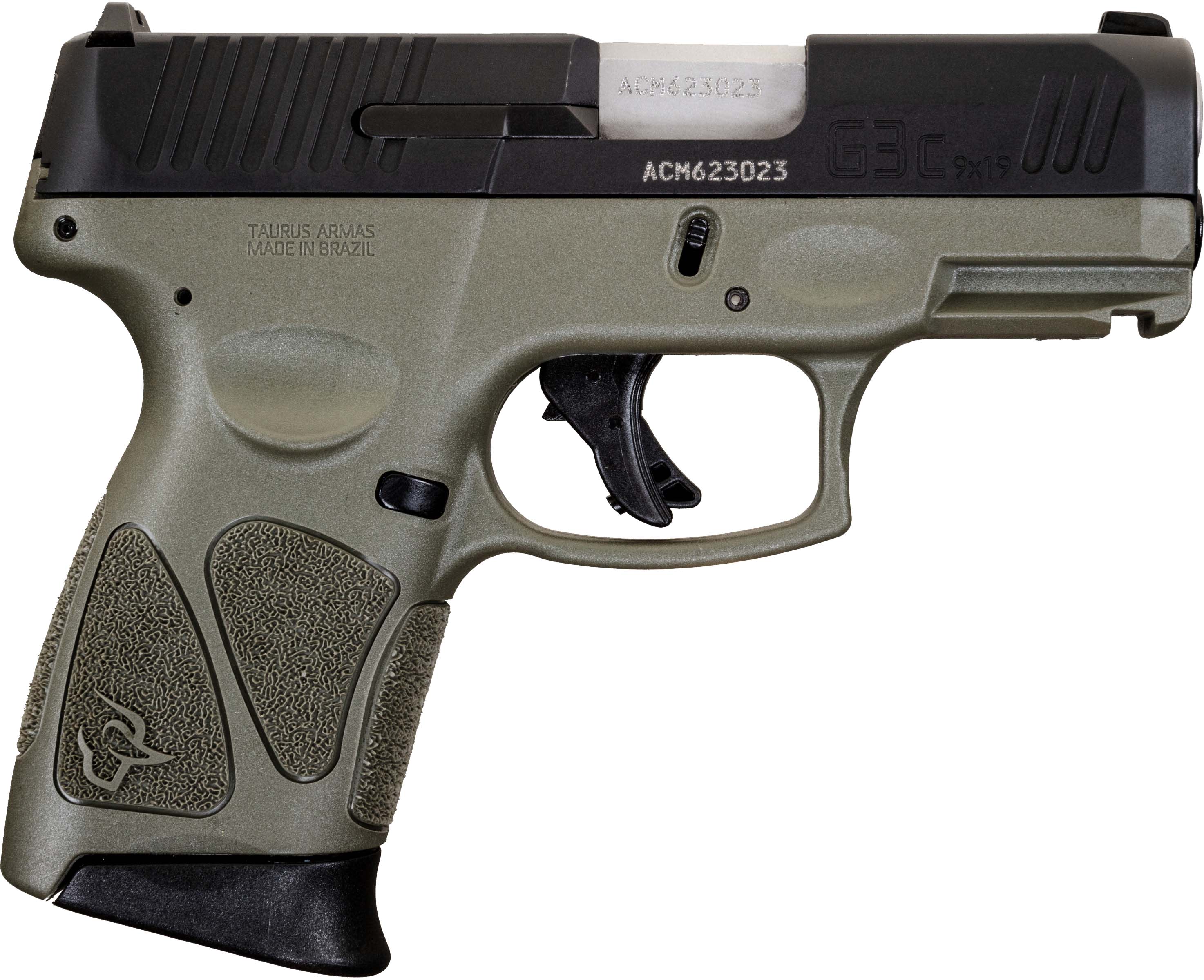 Taurus G3C 9mm 3.2in 3x12rd OD Green/Black Semi-Automatic Pistol 1-G3C931O