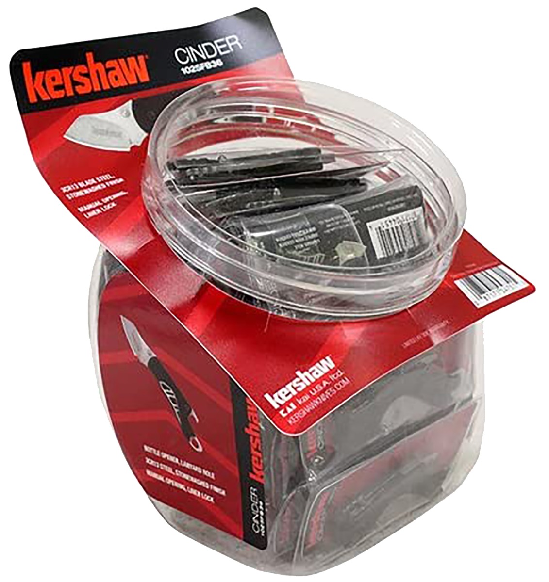 Kershaw 1025FB36 Cinder Folding Knife 1.4" Blade 36pc Fishbowl Kit - Kershaw - KNIVES