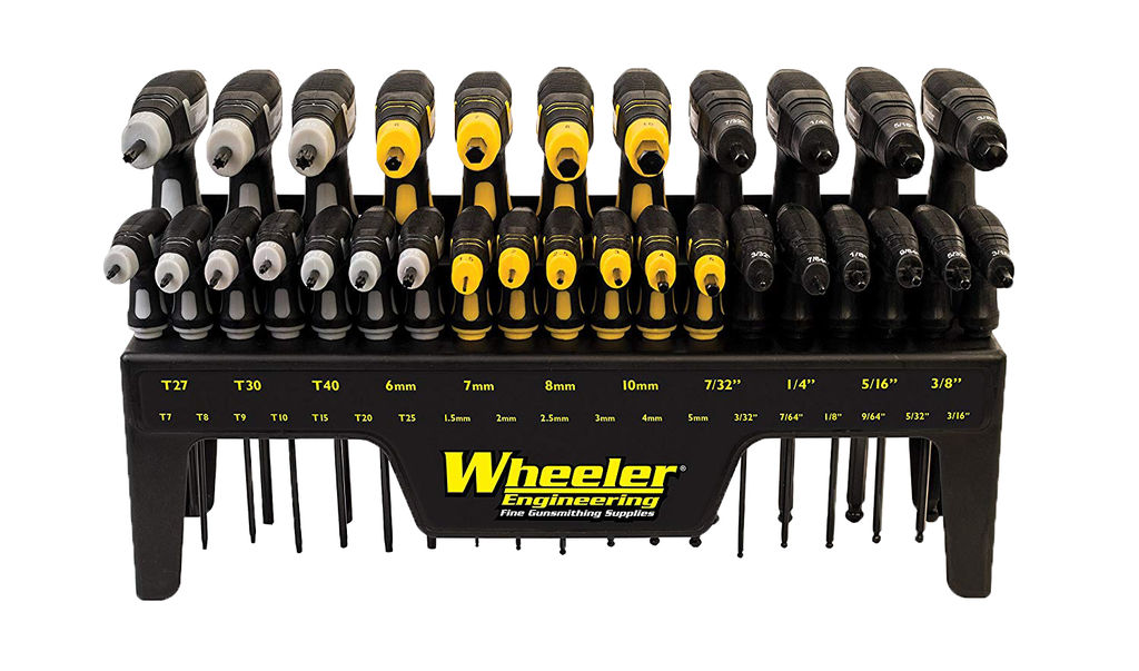 Wheeler 30-Piece P-Handle Driver Set: SAE/Metric Hex, Torx, Wall-Mountable Stand, 1081957 - Wheeler