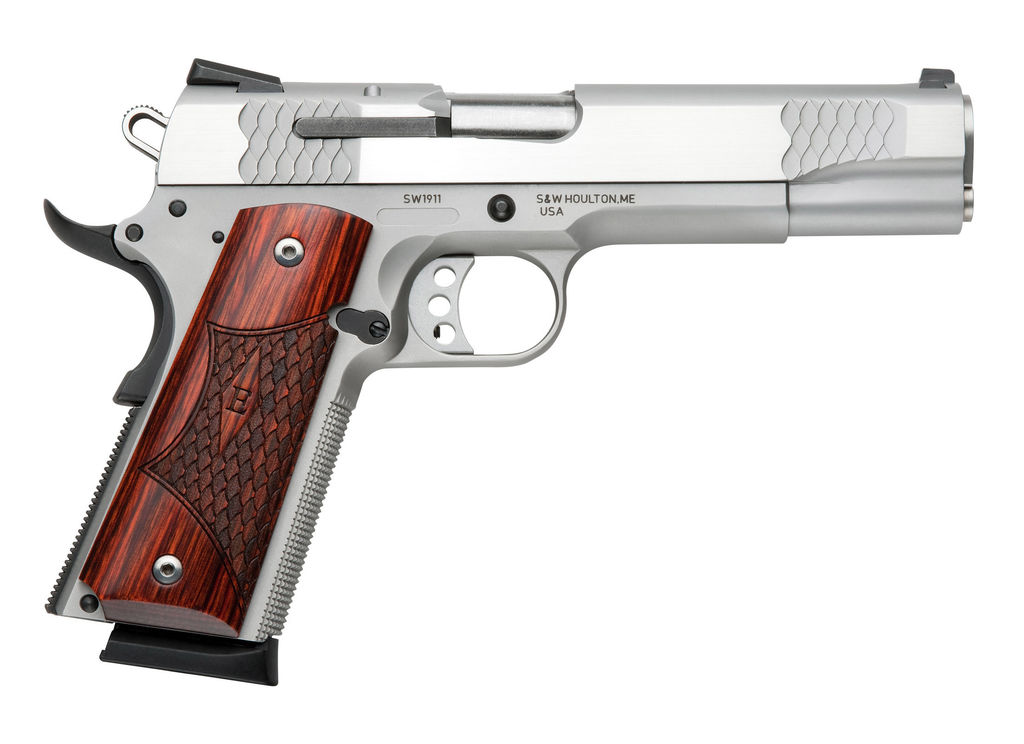 Smith & Wesson SW1911 45 ACP E 5" Barrel Stainless Steel 8 Round Semi Autom