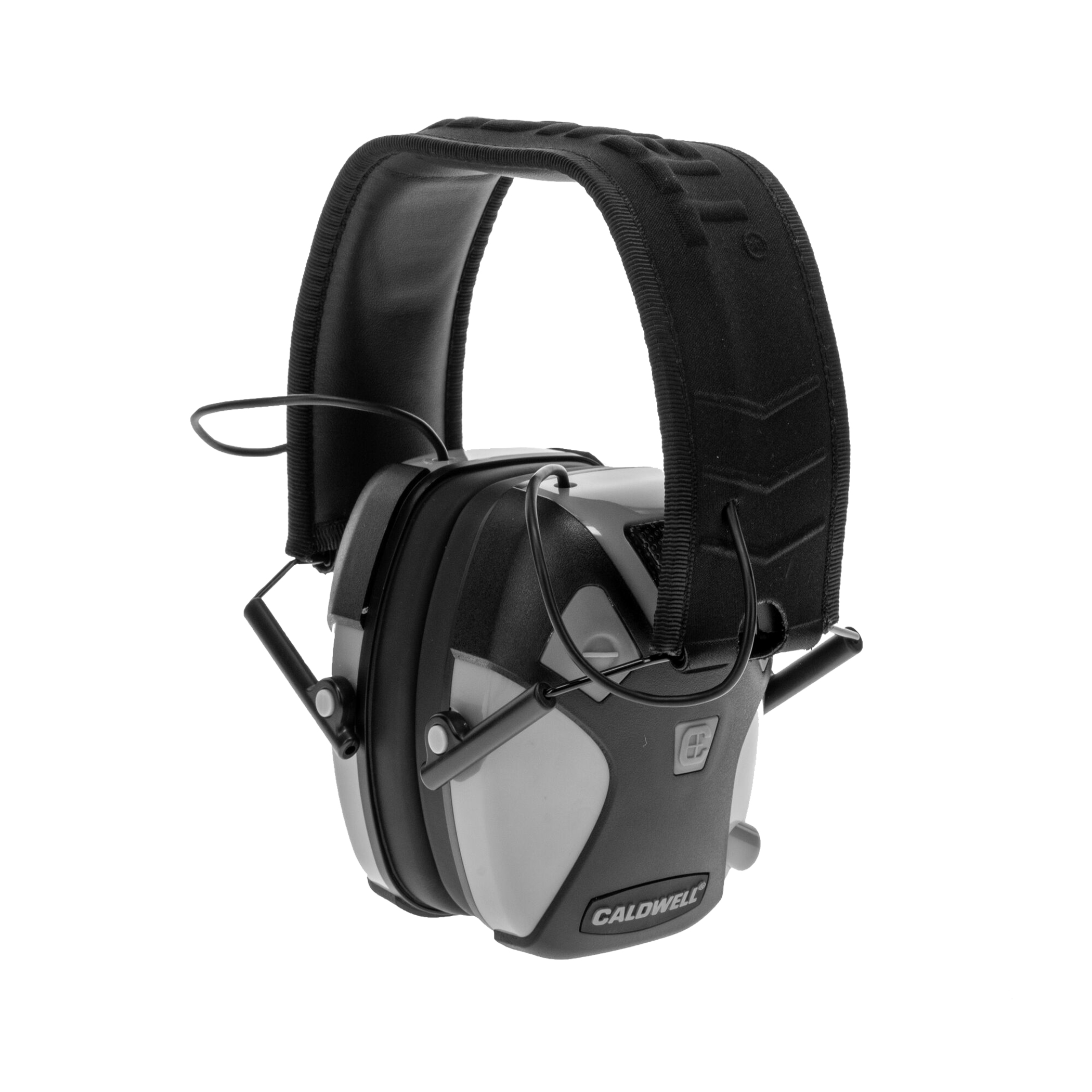 Caldwell E-Max Pro 1099602: High-Quality Stereo Sound, 23dB Noise Reduction, Low-Profile Design, Gray/Black