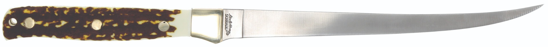 Schrade Uncle Henry Next Gen 167UH Stagalong Fixed Knife 7-1/2 Fillet Blade Brown