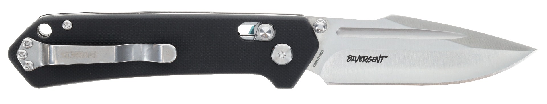 Schrade 1182620 Divergent 3.06" AUS-8A Blade Folding Knife Black G10 Handle