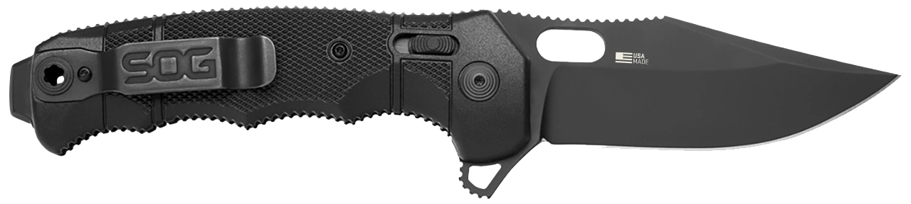 S.O.G SOG12210257 Seal XR 3.90” Folding Clip Point Plain Black...