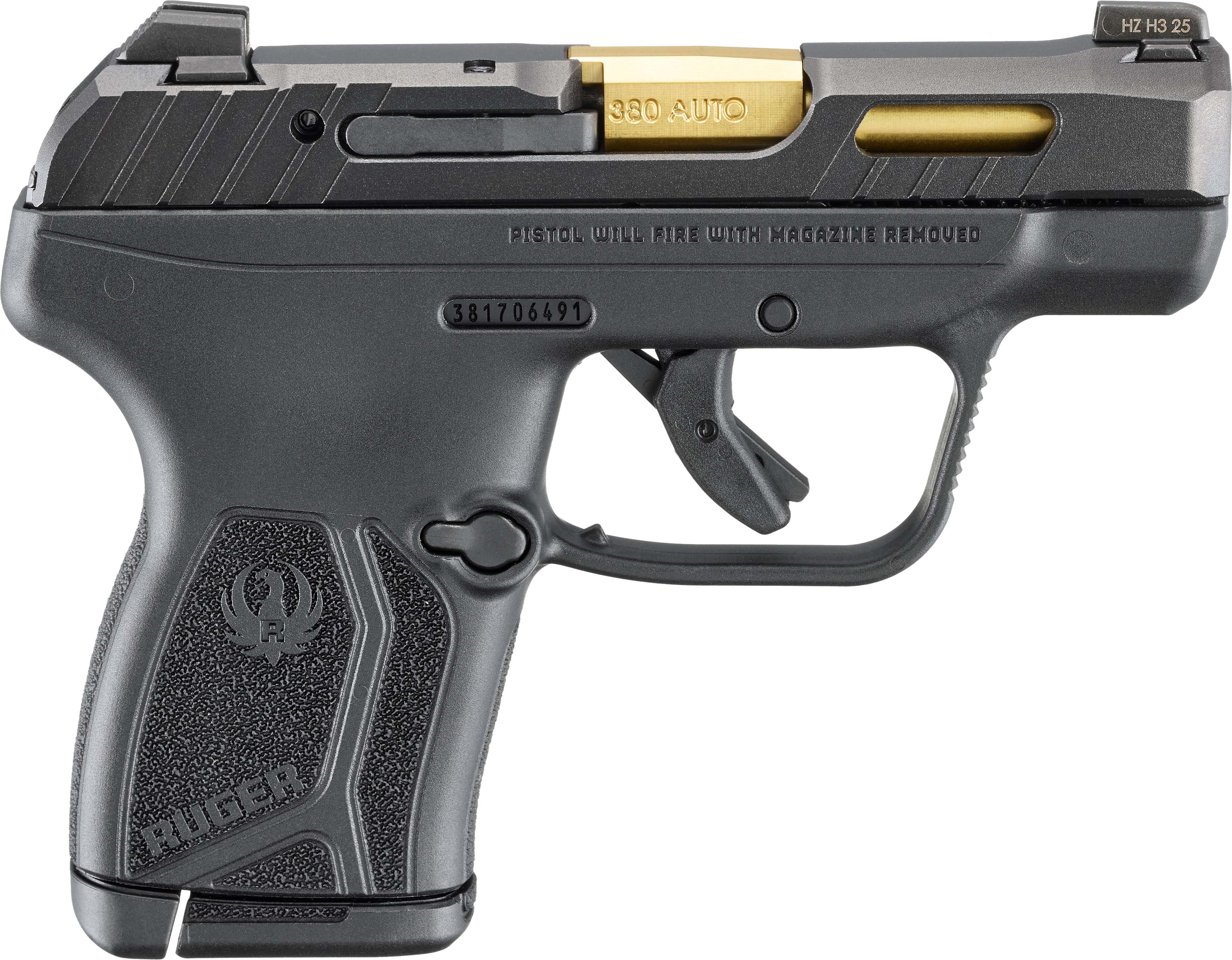Ruger LCP Max Handgun .380 Auto 10rd Magazine(1) 2.8 Barrel Tritium Sights - Ruger - .380 AUTO