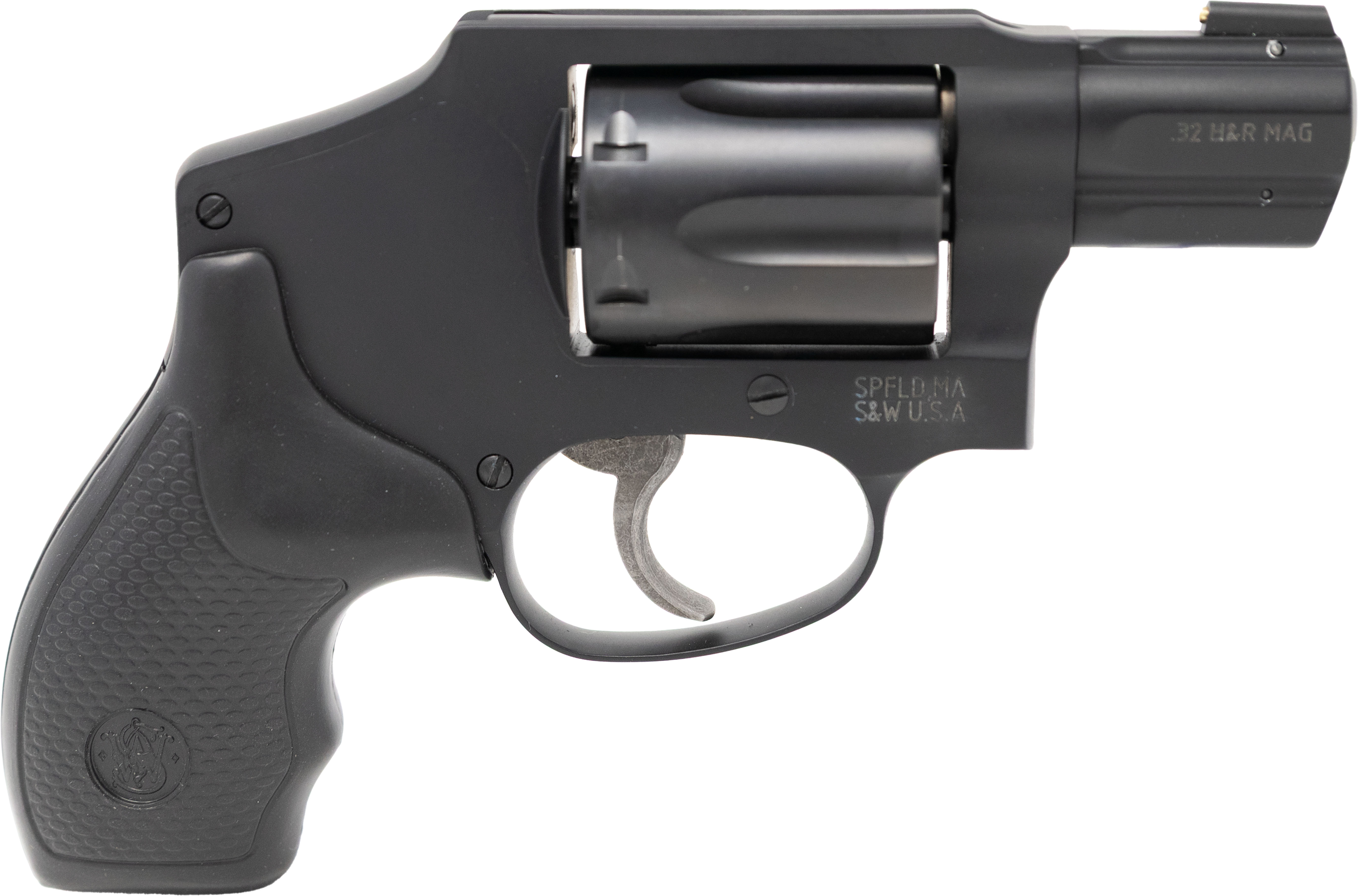 SMITH & WESSON INC M432 432 32 H&R MAG Round Butt/ Internal Hammer/ Brass Bead Front Sight 6 1.88 Matte Black
