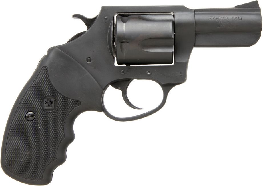 Charter Arms 14420 Bulldog Revolver, .44 Special Caliber, 2.5" Barrel, 5-Round Capacity, Steel Material, Blued Finish, Full Black Rubber Grip - CHARTER ARMS - 44 Special