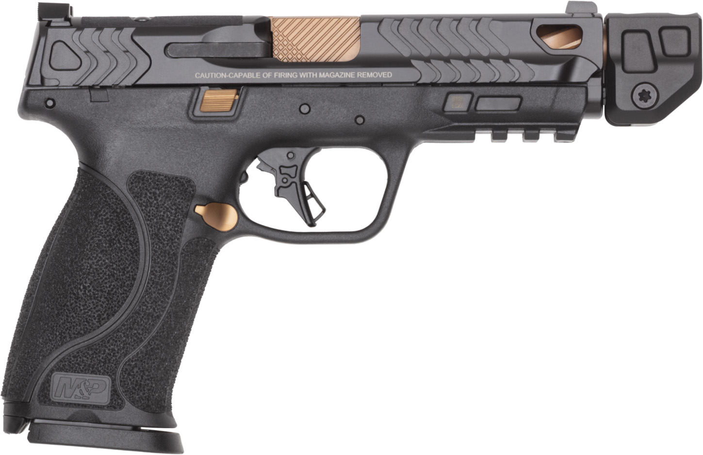 S&W 9MM LUGER 17+1 & 23+1 4.869 Matte Black Stainless Steel Slide 